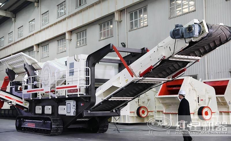 履帶車(chē)載移動(dòng)碎石機(jī)，遙控作業(yè)，靈活機(jī)動(dòng)，轉(zhuǎn)場(chǎng)自由