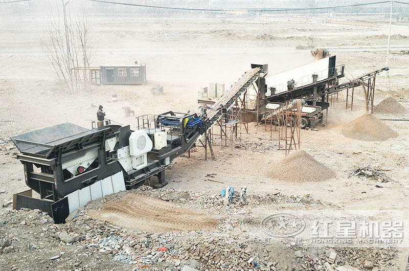 輪胎式移動(dòng)建筑垃圾處理機(jī)，多機(jī)組合，減少成本30%