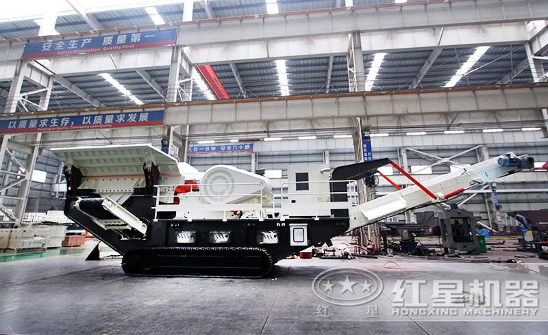 履帶移動碎石機，油電兩用，省心省力