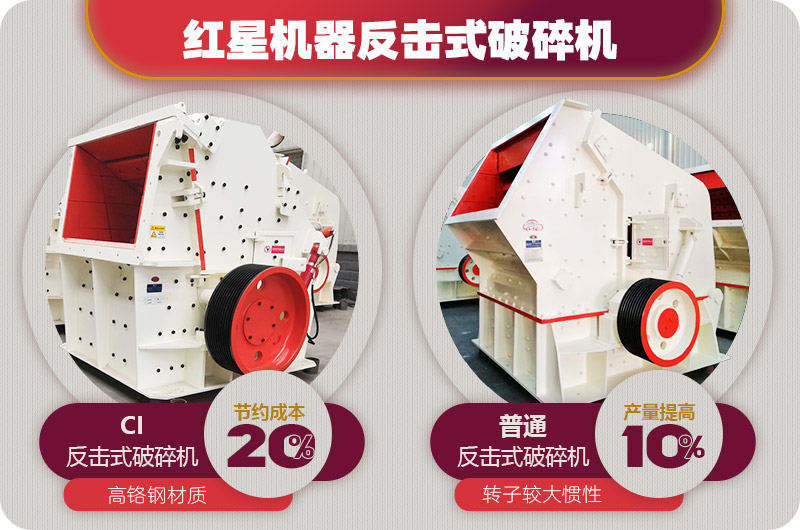 反擊式破碎機(jī)投資成本少，但出料更均勻
