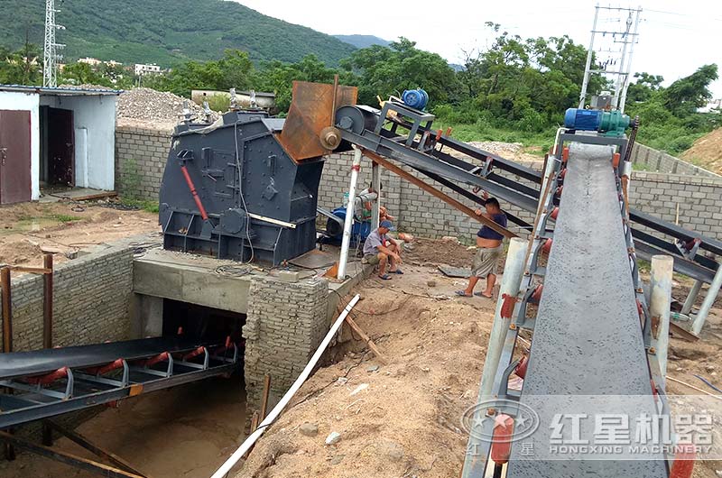 浙江客戶小型石料生產線現(xiàn)場圖